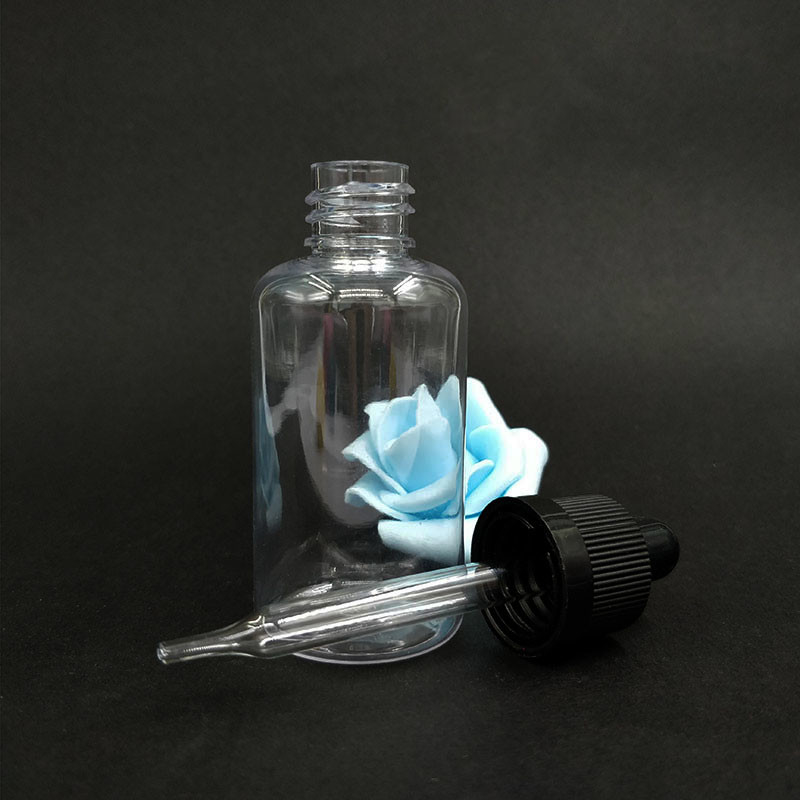 तरल के लिए चिकनी ग्लास ड्रॉपर बोतलें - ड्रॉपर कैप विभिन्न आकार 10ml-120ml
