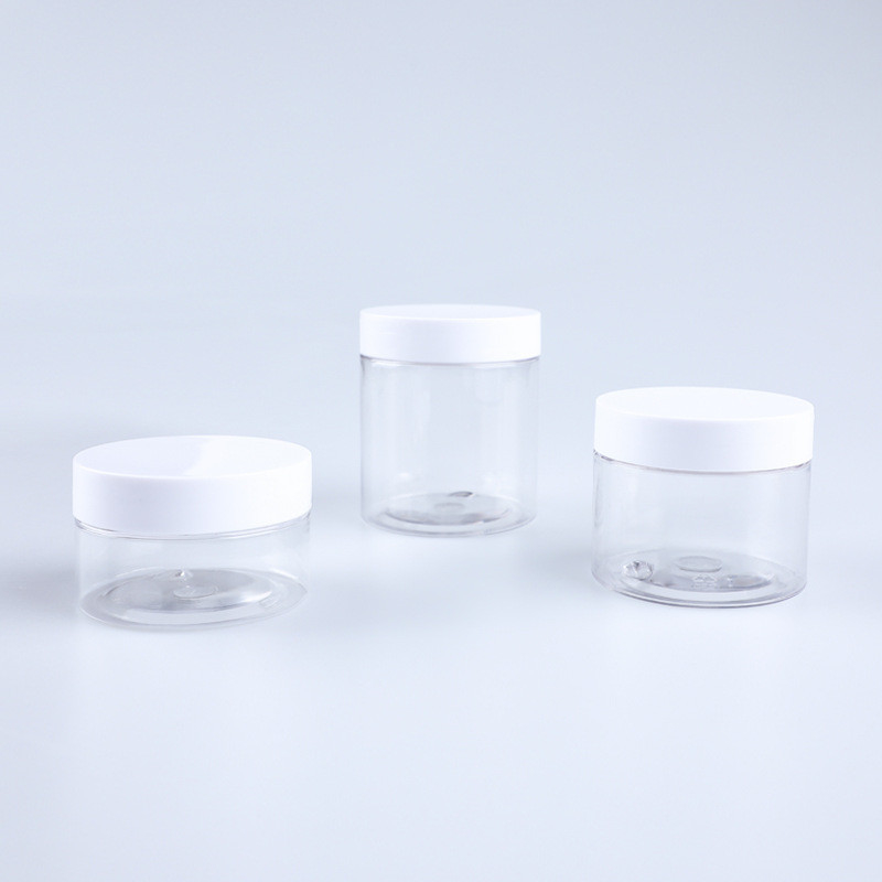 थोक 8oz 100ML 200ML 250ML 500ML कस्टम खाली व्यापक मुंह लक्जरी प्लास्टिक पीई कॉस्मेटिक शरीर का मक्खन जार