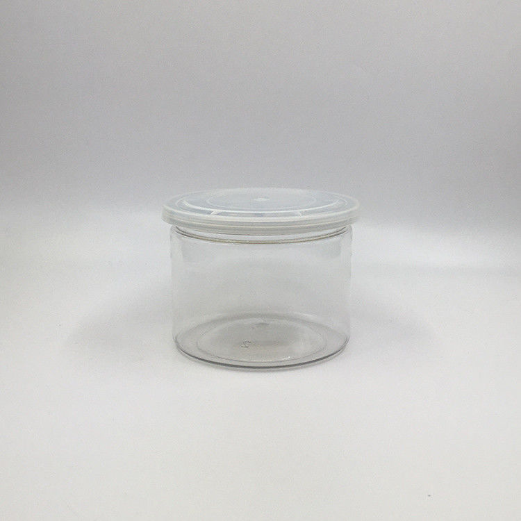 प्रतिस्पर्धी पालतू जानवर प्लास्टिक जार आसान ओपन एंड लिड पॉप कैन डिस्पोजेबल खाद्य ग्रेड अनुकूलन योग्य के साथ