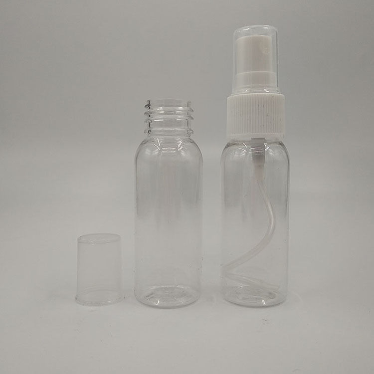 क्लासिक पीईटी प्लास्टिक स्प्रे बोतल, बड़ी क्षमता के साथ क्षमता 10ml 15ml 30ml 50ml 60ml 70ml 100ml 200ml 500ml