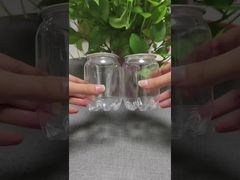 बेवरेजेज जूस के लिए एल्यूमिनियम ढक्कन के साथ अनुकूलन योग्य लोगो पारदर्शी पीईटी प्लास्टिक ड्रिंक कैन