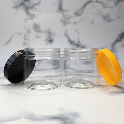 स्टॉक में उपलब्ध चौड़े मुंह वाले प्लास्टिक जार प्लास्टिक शहद जार खाद्य पैकेजिंग के लिए प्लास्टिक जार तेज़ डिलीवरी के साथ